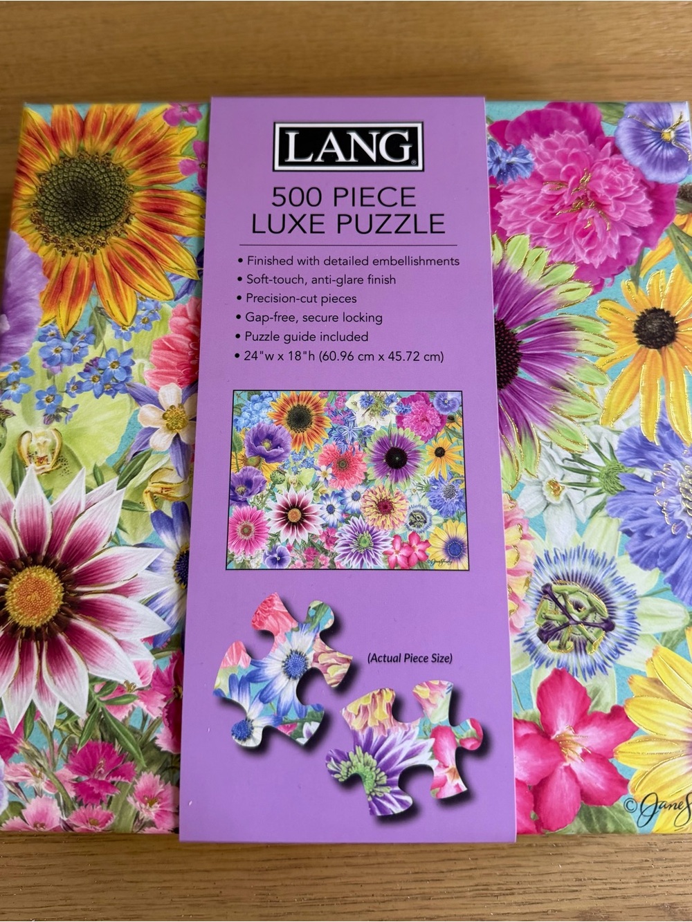 LANG Floral Puzzle 500 pc- Bright Multicolor Flowers